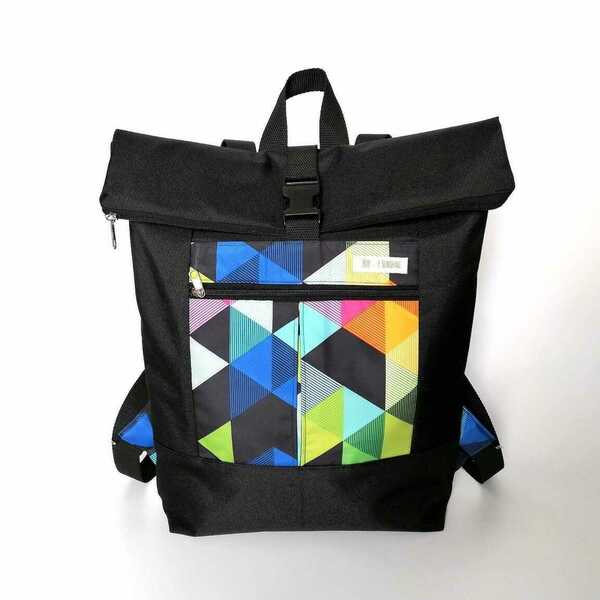 Oryn Backpack in black (τσάντα πλάτης) - ύφασμα, πλάτης, all day, minimal, φθηνές