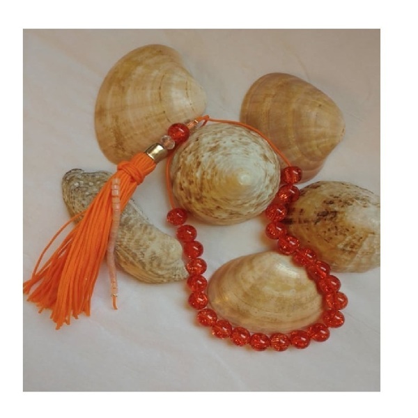Κομπολόι Γυναικείο "Minion" Πορτοκαλί Μονόχρωμο . - με φούντες, κομπολόι, δώρα για γυναίκες - 4