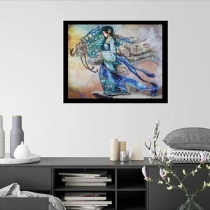 Πίνακας Diamond Painting "The Princess and the Dragon" - πίνακες & κάδρα, πίνακες ζωγραφικής - 5