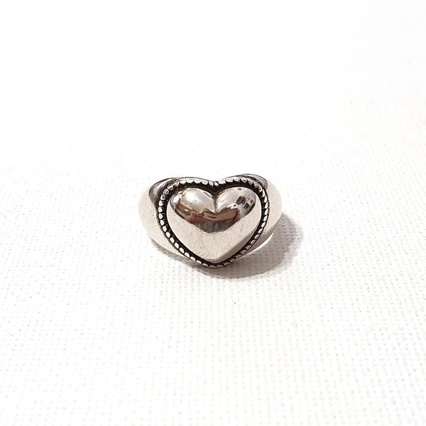 Δαχτυλίδι καρδιά χειροποίητο επάργυρο ανοιγόμενο - καρδιά, επάργυρα, boho, μεγάλα, αυξομειούμενα