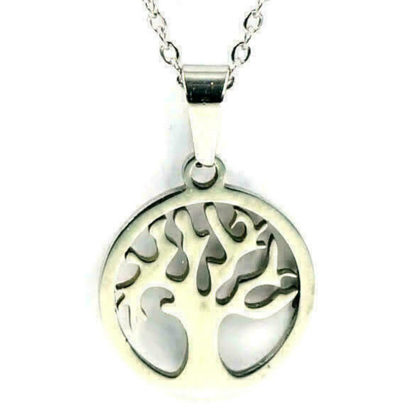 Δέντρο Ζωής Χαρίζει Τύχη και Ευτυχία Μενταγιόν με Αλυσίδα από τη Συλλογή Ατσάλι Nikolas Jewelry - charms, κοντά, ατσάλι, δέντρο της ζωής
