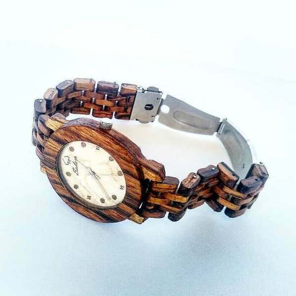 Handmade wooden watch “Οres" | Ξύλινο χειροποίητο ρολόι - ξύλο, ρολόι, unisex, unisex gifts, χειροποίητα - 2