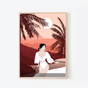 white sun | framed artprint | 50x70 - αφίσες