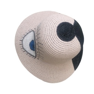 Ψάθινο καπέλο - lady hat - ψάθινα, ζωγραφισμένα στο χέρι, καπέλα, ψάθα, απαραίτητα καλοκαιρινά αξεσουάρ