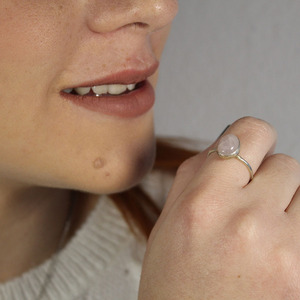 100% Χειροποίητο δαχτυλίδι από ασήμι με ροζ χαλαζία - ασήμι, χειροποίητα, μικρά, αυξομειούμενα - 2