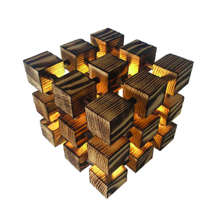 Επιτραπέζιο ξύλινο φωτιστικό - πορτατίφ, διακοσμητικά