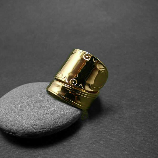 " Spoon Ring ΧΙΙ " - Χειροποίητο επίχρυσο 18K ή επάργυρο δαχτυλίδι! - vintage, chevalier, επιχρυσωμένα, αυξομειούμενα - 2
