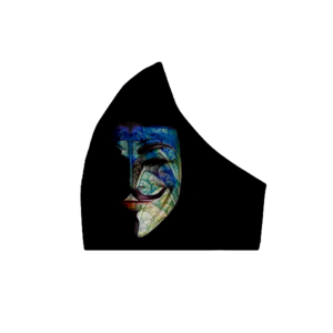 21.Μάσκα βαμβακερή-πολλαπλών χρήσεων-Σχέδιο "V with Colour". - μάσκες προσώπου, χωρίς φίλτρο