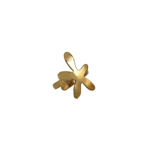 Χειροποίητο ρυθμιζόμενο δαχτυλίδι σεβαλιέ σε σχήμα λουλουδιού - chevalier, ορείχαλκος, λουλούδι, boho, λουλουδάτο, αυξομειούμενα - 3