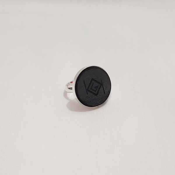 BlackP1Mat - Χειροποίητο δαχτυλίδι φτιαγμένο με μαύρο πλέξιγκλας - ασήμι, ασήμι 925, plexi glass, αυξομειούμενα