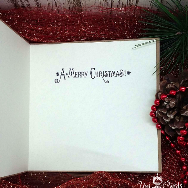 Ευχετήρια Κάρτα Χριστουγέννων - Κάλαντα - ρετρό, κάρτα ευχών, χριστούγεννα, ευχετήριες κάρτες - 4