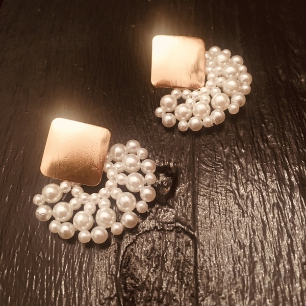 Σκουλαρικια με περλες- Perla - μικρά, κρεμαστά, πέρλες, faux bijoux - 4