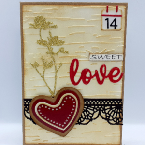 Κάρτα Αγίου Βαλεντίνου - Sweet Love - καρδιά, κάρτα ευχών, αγ. βαλεντίνου, ευχετήριες κάρτες - 2