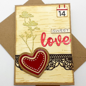 Κάρτα Αγίου Βαλεντίνου - Sweet Love - καρδιά, κάρτα ευχών, αγ. βαλεντίνου, ευχετήριες κάρτες - 3