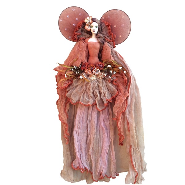 Διακοσμητική χειροποίητη Κούκλα "Νεράιδα" 60 εκ. Εκάιγ με Μπεζ - διακόσμηση, διακοσμητικά, διακόσμηση σαλονιού, κούκλες