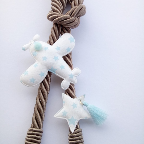 Παιδικό Γούρι Φυλαχτό - Ματάκι για Νεογέννητο με Συννεφάκι Άσπρο 35 εκ - αγόρι, αστέρι, συννεφάκι, δώρο γέννησης, φυλαχτά - 3