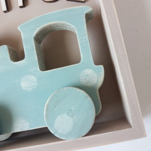 Ξύλινο Παιδικό καδράκι 3D προσωποποιημένο 15×15×4cm - πίνακες & κάδρα, αγόρι, όνομα - μονόγραμμα, δώρα για βάπτιση, προσωποποιημένα, παιδικά κάδρα - 2