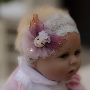 Κορδέλα Μαλλιών "Vintage Cherub" σε 4 χρώματα - βάπτιση, βρεφικά, για παιδιά, αξεσουάρ μαλλιών, για μωρά - 5