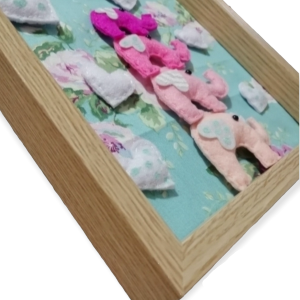 Χειροποίητο ξύλινο καδράκι με θέμα "το ελεφαντάκι"/19*19/δώρο για κοριτσάκι - πίνακες & κάδρα, κορίτσι, βρεφικά, ζωάκια, παιδικά κάδρα - 4