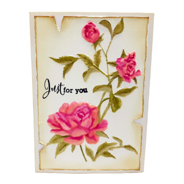 Ευχετήρια κάρτα - Τριαντάφυλλο - τριαντάφυλλο, λουλούδια, γάμος, romantic, επέτειος, κάρτα ευχών, γενική χρήση
