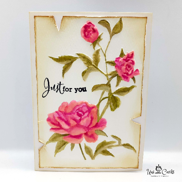 Ευχετήρια κάρτα - Τριαντάφυλλο - τριαντάφυλλο, λουλούδια, γάμος, romantic, επέτειος, κάρτα ευχών, γενική χρήση - 3