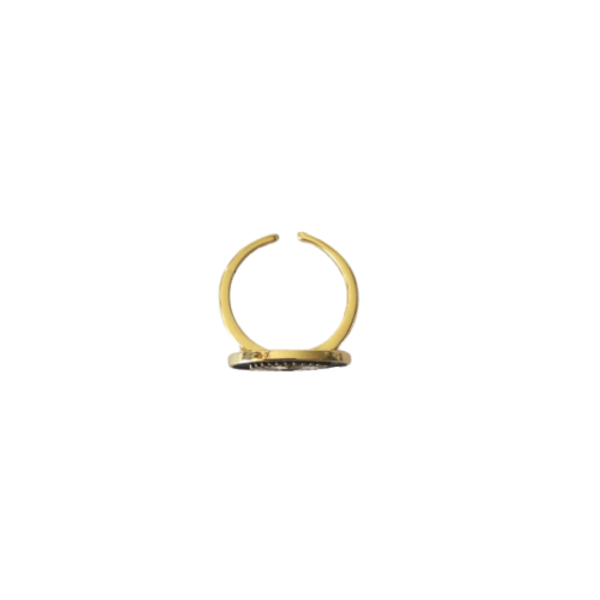 Ατσάλινο Δαχτυλίδι Με Ματάκι - επιχρυσωμένα, ατσάλι, ματάκια, αυξομειούμενα - 3