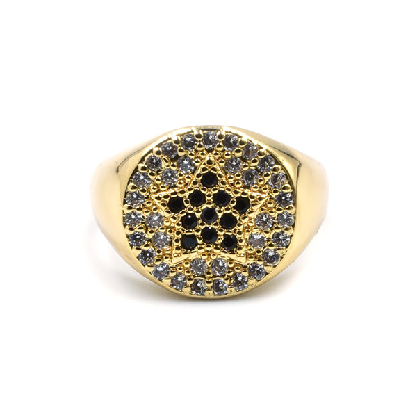 Δαχτυλίδι από Επιχρυσωμένο Ορείχαλκο και Ζιργκόν Stellar Gold - επιχρυσωμένα, ορείχαλκος, ζιργκόν, boho, αυξομειούμενα