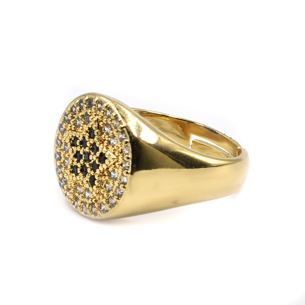 Δαχτυλίδι από Επιχρυσωμένο Ορείχαλκο και Ζιργκόν Stellar Gold - επιχρυσωμένα, ορείχαλκος, ζιργκόν, boho, αυξομειούμενα - 2