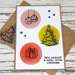 Κάρτες Χριστουγέννων - (σετ 3 καρτών) - χριστουγεννιάτικο δέντρο, κάρτα ευχών, χιονάνθρωπος, άγιος βασίλης, ευχετήριες κάρτες - 3
