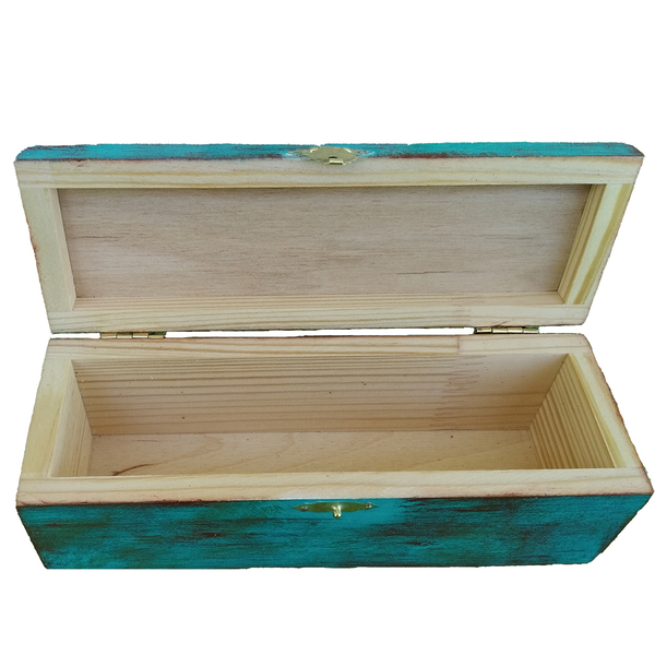 Ξύλινο κουτί-κασετίνα (21*7*7cm) - ξύλο, vintage, κασετίνες, οργάνωση & αποθήκευση - 3
