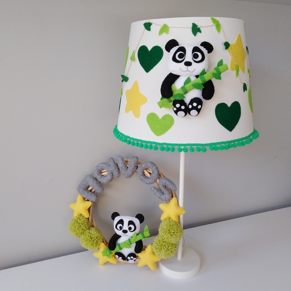 Πορτατίφ panda - κορίτσι, αγόρι, δώρο, δώρα για βάπτιση, παιδικά φωτιστικά, ζωάκια - 2