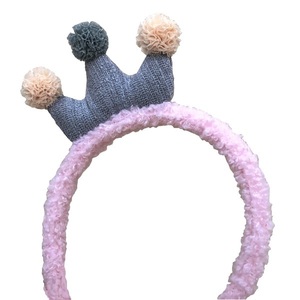 Παιδικές Στέκες "Fluffy Crown"σε 5 χρώματα - κορώνα, δώρα γενεθλίων, στέκες μαλλιών παιδικές, αξεσουάρ μαλλιών, στέκες
