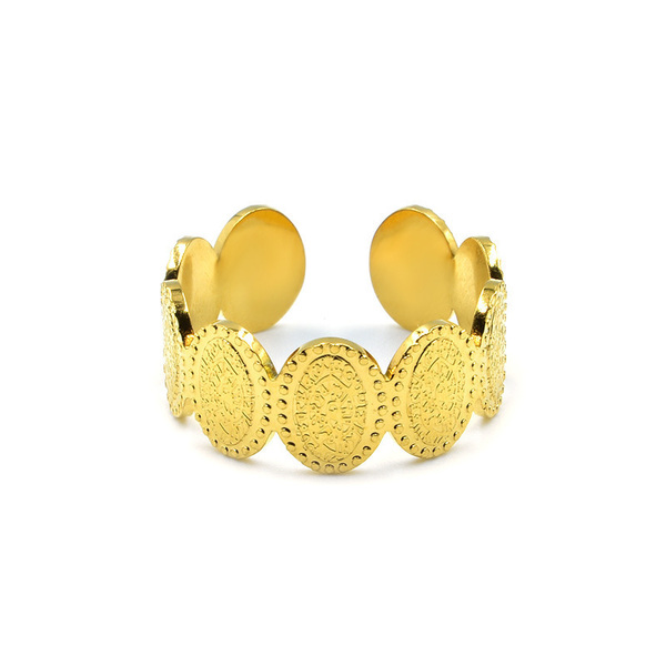 Δαχτυλίδι από Ανοξείδωτο Ατσάλι Sitges Gold - μικρά, ατσάλι, boho, αυξομειούμενα, φθηνά