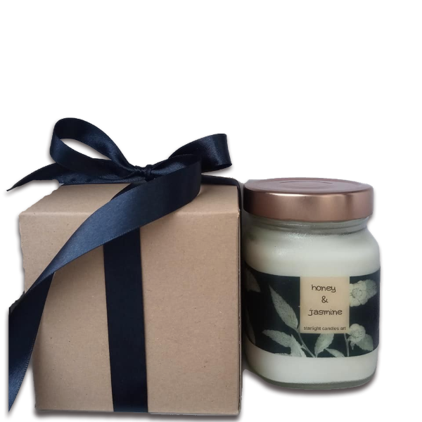αρωματικό κερί με άρωμα μέλι & γιασεμί. - δώρο, διακόσμηση, αρωματικά κεριά, δώρα γενεθλίων, ιδεά για δώρο - 4