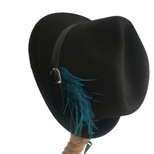 Καπέλο μάλλινο/χειμωνιάτικο- Moulin rouge - μαλλί, φτερό, unisex, καπέλα, unisex gifts