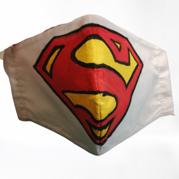 Παιδική μάσκα προστασίας ζωγραφισμένη Superman - αγόρι, για παιδιά, μάσκα προσώπου