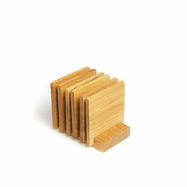 Ξύλινο σουβέρ τετράγωνο σετ 6τεμ. - ξύλο, είδη σερβιρίσματος - 2