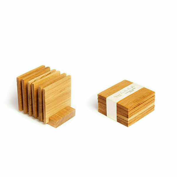 Ξύλινο σουβέρ τετράγωνο σετ 6τεμ. - ξύλο, είδη σερβιρίσματος - 4