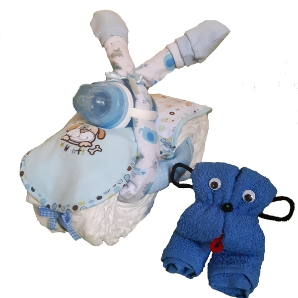 Diaper Cake Motorbike Blue