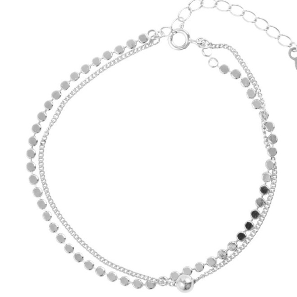 Silver 925 βραχιολι - double layer bracelet - ασήμι 925, πολύσειρα, χεριού