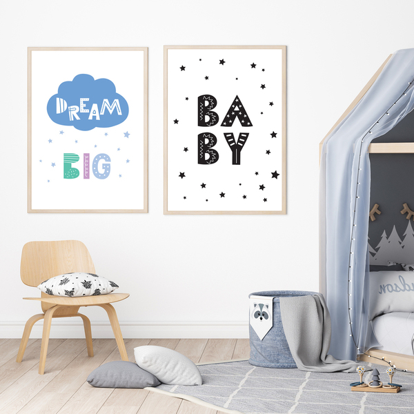 Ξύλινο Καδράκι "Μεγάλα όνειρα"|Διακοσμητικό για το Παιδικό Δωμάτιο - πίνακες & κάδρα, κορίτσι, δώρο, δώρα για βάπτιση, δωμάτιο παιδιών, παιδικά κάδρα - 3