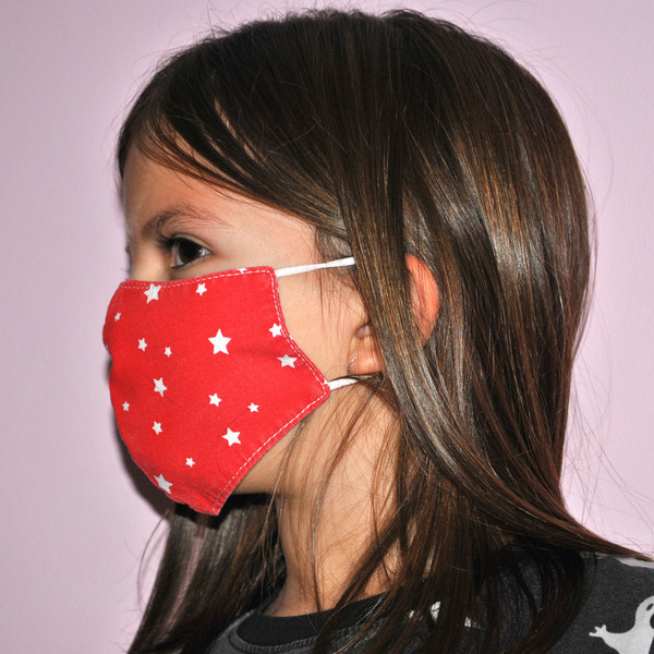 Μάσκα προστασίας κόκκινα αστέρια - γυναικεία, ανδρικά, μάσκες προσώπου - 2