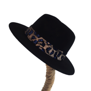 Καπέλο μάλλινο/χειμωνιάτικο- Leopard sequin - χειμωνιάτικο, τσόχα