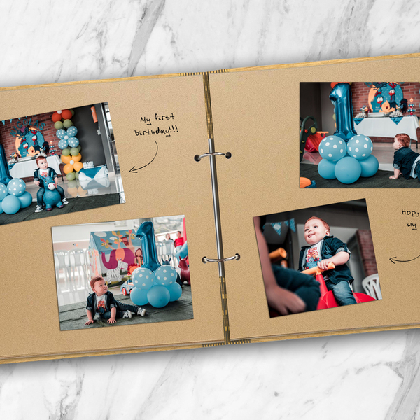 Παιδικό Ξύλινο Άλμπουμ Φωτογραφιών 25cm x 25cm (Mε δυνατότητα χάραξης ονομάτων σας) Δώρα για παιδιά - όνομα - μονόγραμμα, άλμπουμ, για παιδιά - 5