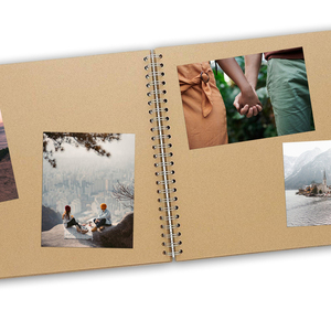 Ξύλινο Άλμπουμ Φωτογραφιών 30cm x 37cm "Travel Journal" (Mε δυνατότητα χάραξης ονομάτων σας) - χειροποίητα, άλμπουμ, για φωτογραφίες - 5