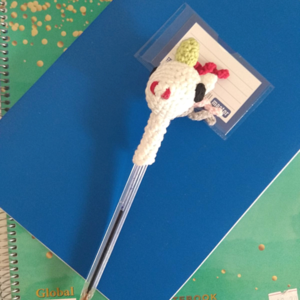 Χειροποίητος Διακσομητικός Μονόκερος Pencil Topper - σχολικό, υποαλλεργικό, δώρα για παιδιά, amigurumi - 3