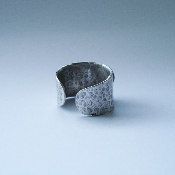 Επάργυρο χειροποίητο δαχτυλίδι με πέτρα αμαζονίτη - επάργυρα, μπρούντζος, μεγάλα, αυξομειούμενα, φθηνά - 3