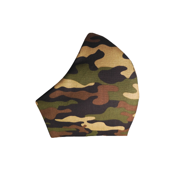 41. Μάσκα 2πλής όψεως-βαμβακερή-πολλαπλών χρήσεων-Σχέδιο "Army-Brown". - βαμβάκι, πλενόμενο, δερματολογικά ελεγμένη, μάσκες προσώπου
