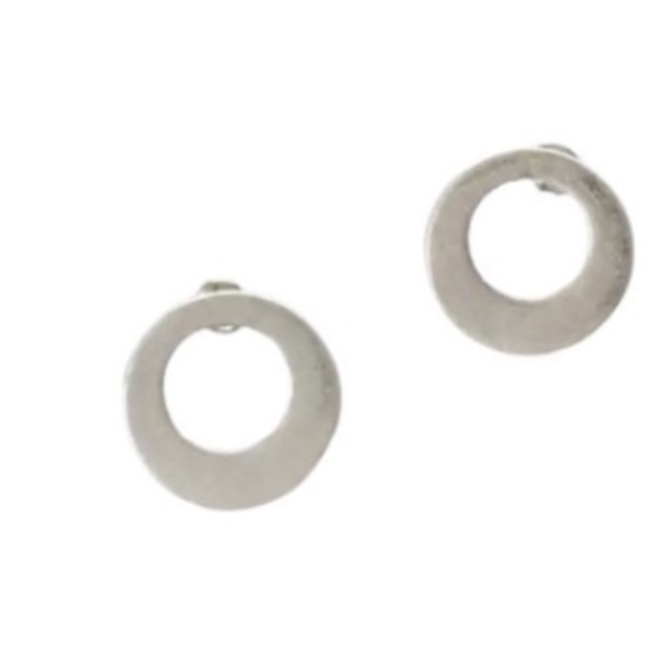 Ατσάλινα σκουλαρικια ασύμμετροι κυκλοι - Circle - chic, καρφωτά, μικρά, ατσάλι