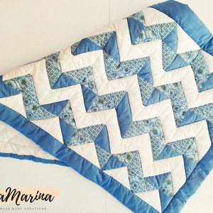 Πάπλωμα patchwork με σχέδιο waves - κουβέρτες